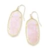 Elle Gold Drop Earrings In Rose Quartz -Kendra Scott 842177088722 00 default lg