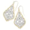 Addie Gold Drop Earrings In Silver Filigree Mix -Kendra Scott 842177124956 00 default lg