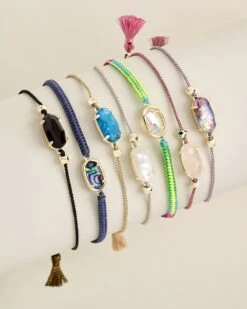 Everlyne Multicolor Cord Friendship Bracelet In Dichroic Glass 7 Everlyne Multicolor Cord Friendship Bracelet In Dichroic Glass -Kendra Scott Everlyne Bracelet PDP Image 1