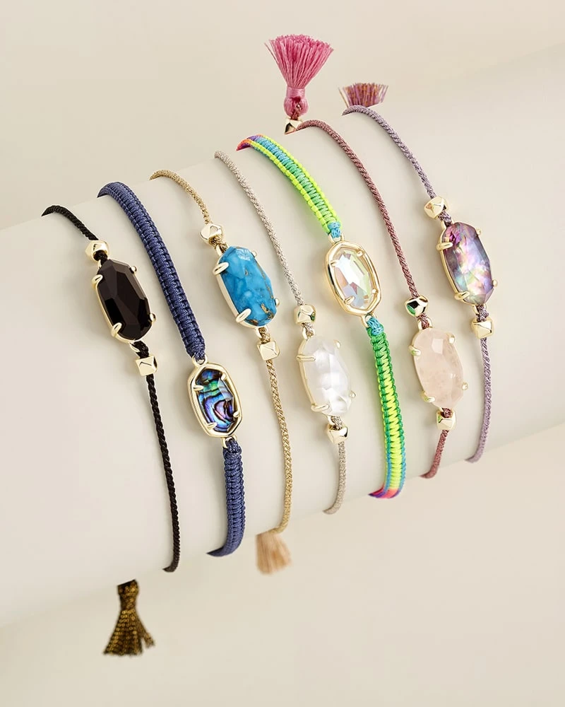 Everlyne Multicolor Cord Friendship Bracelet In Dichroic Glass 5 Everlyne Multicolor Cord Friendship Bracelet In Dichroic Glass - Image 3