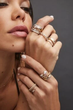 Becca 14k Yellow Gold Band Ring In White Diamond -Kendra Scott KS21 FINE 2072