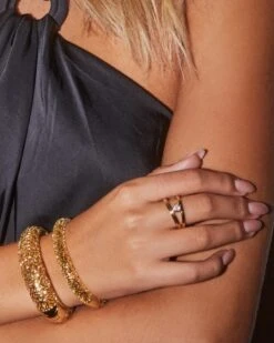 Abbie Bangle Bracelet In Gold -Kendra Scott Kendra Scott Abbie Bangle Bracelet Gold 00 1