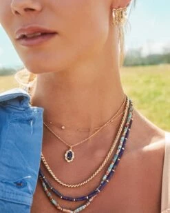 Ace Chain Necklace In Gold -Kendra Scott Kendra Scott Ace Chain Necklace Gold 01