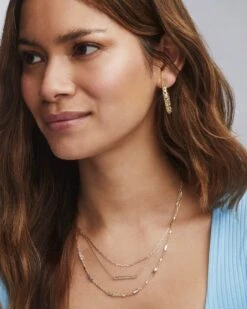 Addison Triple Strand Necklace In Rose Gold -Kendra Scott Kendra Scott Addison Multi Strand Necklace Gold 00