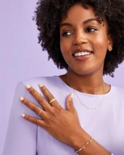 Audrey 14k Yellow Gold Strand Necklace In White Diamond -Kendra Scott Kendra Scott Audrey Strand Necklace 14k yellow gold white diamond 01