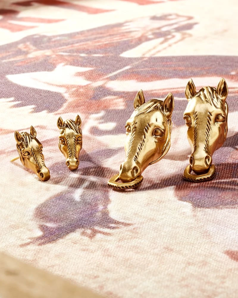 Beau Stud Earrings In Vintage Gold 5 Beau Stud Earrings In Vintage Gold - Image 3