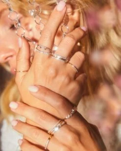 Becca 14k Yellow Gold Band Ring In White Diamond -Kendra Scott Kendra Scott Becca Band Ring Yellow Gold 00