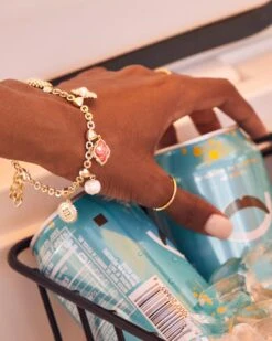 Brielle Gold Charm Bracelet In Multi Mix -Kendra Scott Kendra Scott Brielle Charm Bracelet Multi Mix Gold 00 1