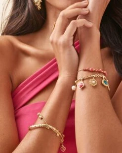 Brielle Gold Charm Bracelet In Multi Mix -Kendra Scott Kendra Scott Brielle Charm Bracelet Multi Mix Gold 00