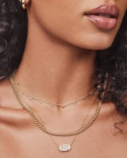 Elisa Necklace Layering Set In Iridescent Drusy 5 Elisa Necklace Layering Set In Iridescent Drusy -Kendra Scott Kendra Scott Bundle Set 1 Gold 00