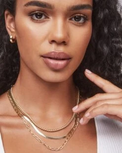 Set Of 3 Chain Necklace Layering Set In Gold -Kendra Scott Kendra Scott Bundle Set 6 Gold 00