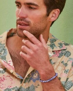 Cade Oxidized Sterling Silver Beaded Bracelet In Sodalite -Kendra Scott Kendra Scott Cade Beaded Bracelet Blue Solidate 01