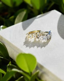 Cailin Gold Crystal Band Ring In White Crystal -Kendra Scott Kendra Scott Cailin Band Ring White Crystal Gold 01