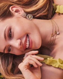 Cailin Gold Pendant Necklace In Ivory Mother-of-Pearl 8 Cailin Gold Pendant Necklace In Ivory Mother-of-Pearl -Kendra Scott Kendra Scott Cailin Pendant Necklace Ivory Mop Crystal Gold 01