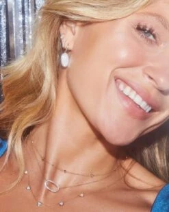 Elisa 14k Yellow Gold Open Frame Pendant Necklace In White Diamond 8 Elisa 14k Yellow Gold Open Frame Pendant Necklace In White Diamond -Kendra Scott Kendra Scott Elisa Open Frame Necklace Yellow Gold 00