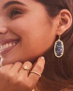 Emilie Gold Double Band Ring In Iridescent Drusy -Kendra Scott Kendra Scott Emilie Band Ring Iridescent Drusy Gold 01