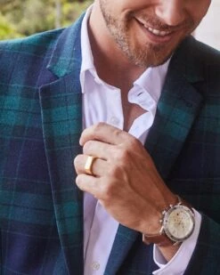 Evans Stainless Steel 44mm Chronograph Watch In Ivory -Kendra Scott Kendra Scott Evans 44m Chronograph Watch Eggshell Luggage Leather Stainless Steel 02