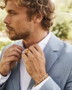 Figaro Chain Bracelet In 18k Gold Vermeil -Kendra Scott Kendra Scott Fiagro Chain Bracelet Gold Vermeil 01