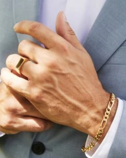 Figaro Chain Bracelet In 18k Gold Vermeil -Kendra Scott Kendra Scott Fiagro Chain Bracelet Gold Vermeil 02