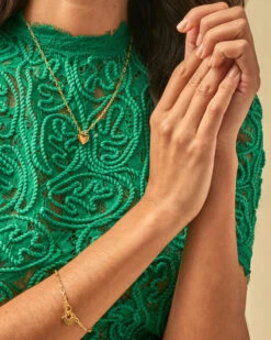 Heart Padlock Chain Bracelet In 18k Gold Vermeil -Kendra Scott Kendra Scott Heart Padlock Chain Bracelet Gold Vermeil 02