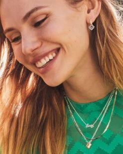 Heart Padlock Pendant Necklace In Sterling Silver -Kendra Scott Kendra Scott Heart Padlock Chain Necklace Sterling Silver 01