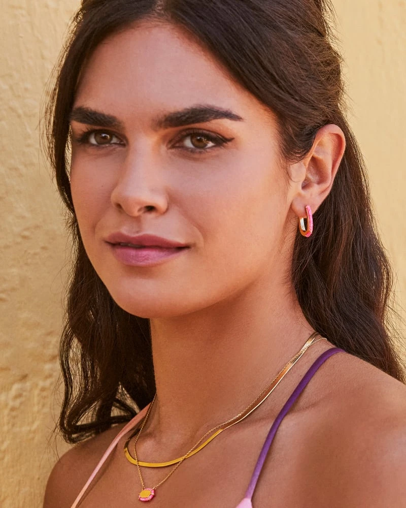 Herringbone Chain Necklace In 18k Gold Vermeil 5 Herringbone Chain Necklace In 18k Gold Vermeil - Image 3