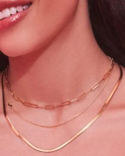 Herringbone Chain Necklace In 18k Gold Vermeil 11 Herringbone Chain Necklace In 18k Gold Vermeil -Kendra Scott Kendra Scott Herringbone Chain Necklace Gold Vermeil 00 2