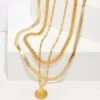 Dira Coin Necklace Layering Set In Gold -Kendra Scott Kendra Scott July Necklace Bundle 4 Gold 00