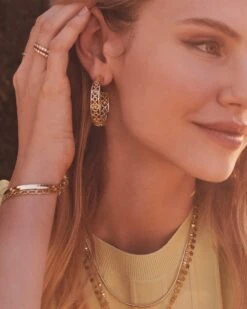 Kelly Hoop Earrings In Gold -Kendra Scott Kendra Scott Kelly Hoop Earrings Gold 00