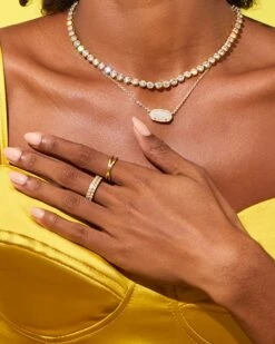 Livy Gold Rings Set Of 3 In White Crystal -Kendra Scott Kendra Scott Livy Ring Set Gold 00