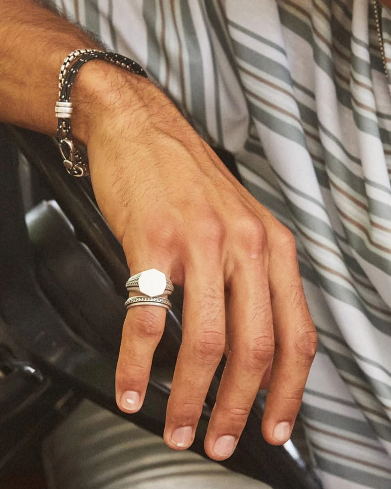 Hicks Signet Ring In Oxidized Sterling Silver 5 Hicks Signet Ring In Oxidized Sterling Silver - Image 3