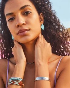 Quinn Cuff Bracelets Set Of 3 In Silver -Kendra Scott Kendra Scott Quinn Bracelet Set Rhodium 01