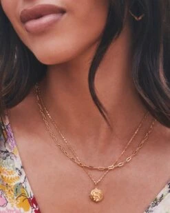 Small Paperclip Chain Necklace In 18k Gold Vermeil -Kendra Scott Kendra Scott Small Paperclip Chain Necklace Gold Vermeil 01