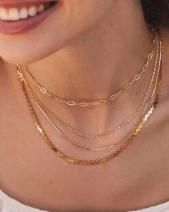 Diamond Cut Snake Chain Necklace In 18k Gold Vermeil -Kendra Scott Kendra Scott Snake Chain Necklace Gold Vermeil 00