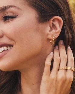 Wren Hoop Earrings In Mixed Metal -Kendra Scott Kendra Scott Wren Hoop Earring Mixed Metal 00 1