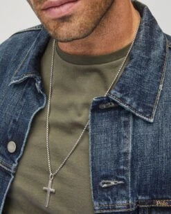 Cross Necklace In Oxidized Sterling Silver -Kendra Scott cross chain