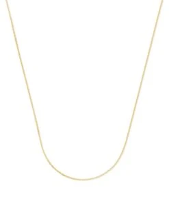 18 Inch Thin Chain Necklace In 18k Gold Vermeil