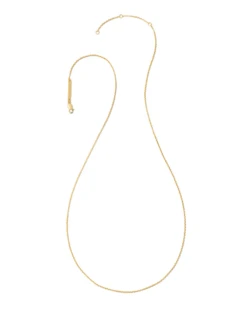22 Inch Thin Chain Necklace In 18k Gold Vermeil -Kendra Scott kendra scott 22 inch thin chain necklace 18k yellow gold vermeil 01
