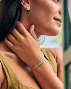 Jack Adjustable Gold Chain Bracelet In White Crystal -Kendra Scott kendra scott Jack Adjustable Gold Chain Bracelet In White Crystal