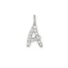 14k White Gold Letter A Charm In White Diamond -Kendra Scott kendra scott a charm 14k white gold diamond 00 lg