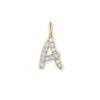 14k Yellow Gold Letter A Charm In White Diamond -Kendra Scott kendra scott a charm 14k yellow gold diamond 00 lg