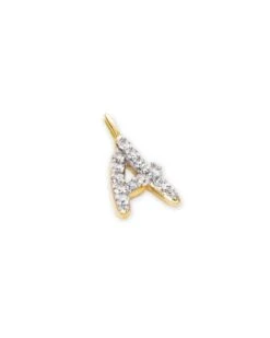 14k Yellow Gold Letter A Charm In White Diamond -Kendra Scott kendra scott a charm 14k yellow gold diamond 01 lg