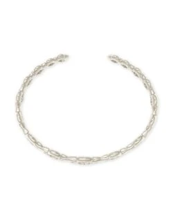 Abbie Cuff Bracelet In Silver -Kendra Scott kendra scott abbie cuff bracelet rhodium 01 lg