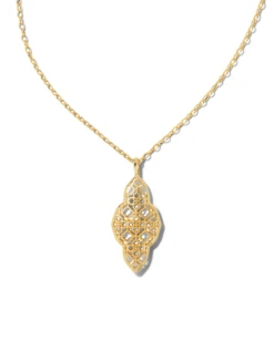 Abbie Long Pendant Necklace In Gold