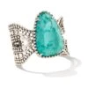 Abena Vintage Silver Statement Bracelet In Variegated Turquoise Magnesite -Kendra Scott kendra scott abena statement bracelet vintage silver variegated turquoise magnesite 00
