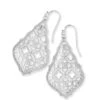 Addie Silver Drop Earrings In Silver Filigree Mix -Kendra Scott kendra scott addie silver drop earrings 00 default lg