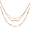 Addison Triple Strand Necklace In Rose Gold -Kendra Scott kendra scott addison multistrand necklace rose gold white cz 00 lg