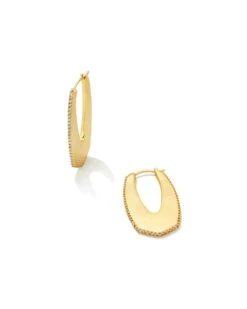 Adeline Hoop Earrings In Gold -Kendra Scott kendra scott adeline hoop earrings gold 00