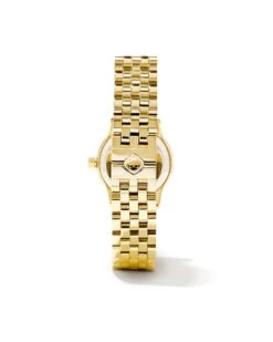 Alex Gold Tone Stainless Steel 28mm Watch In Ivory Mother-of-Pearl -Kendra Scott kendra scott alex 28mm watch gold ivory mother of pearl 02x