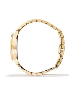 Alex Gold Tone Stainless Steel 35mm Watch In Ivory Mother-of-Pearl -Kendra Scott kendra scott alex 35mm watch gold ivory mop 02